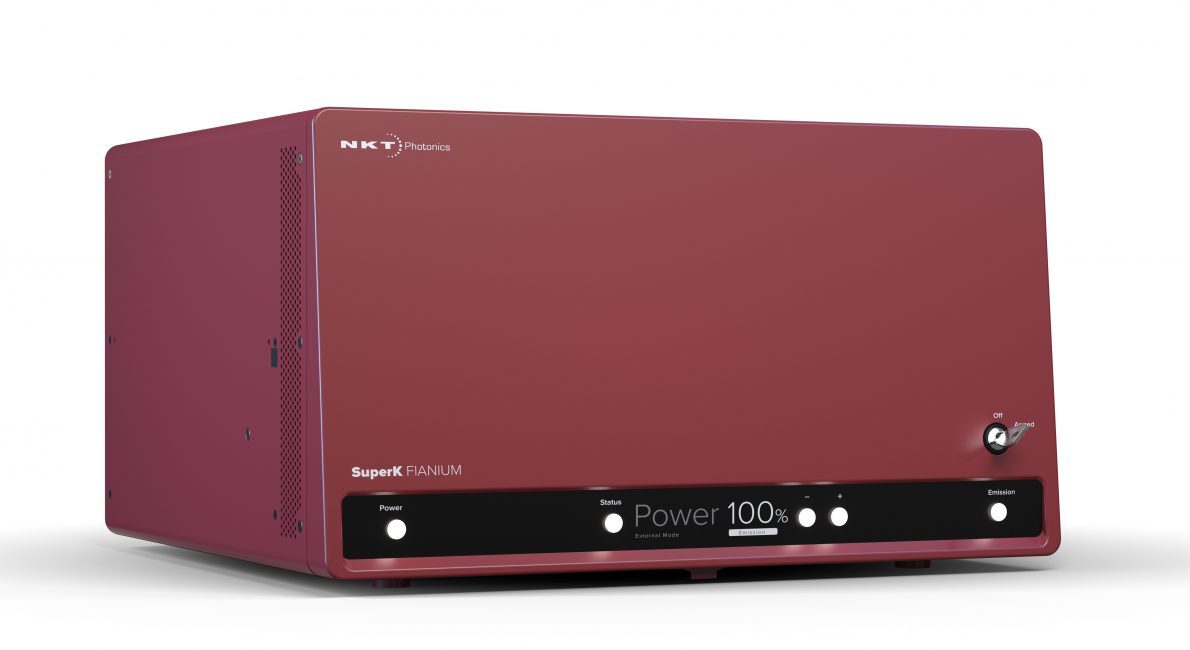 SuperK FIANIUM fiber laser product picture, angled to the left