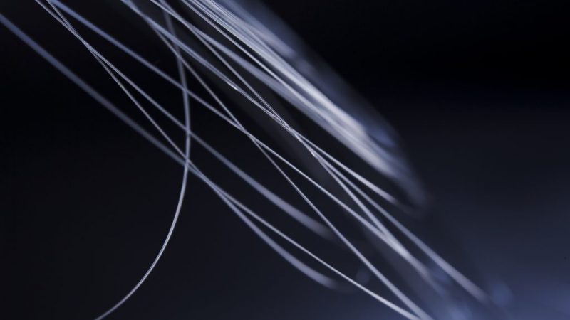 Purple fiber strings