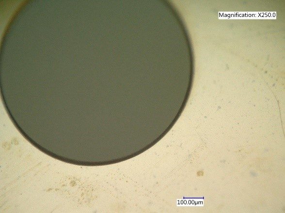 polyimide sheet precisely machined with ORIGAMI XPS femtosecond laser for non‑thermal material processing in medical and electronics applications.