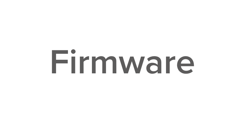 The word firmware on white background